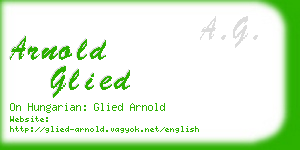 arnold glied business card
